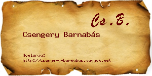 Csengery Barnabás névjegykártya