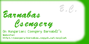 barnabas csengery business card